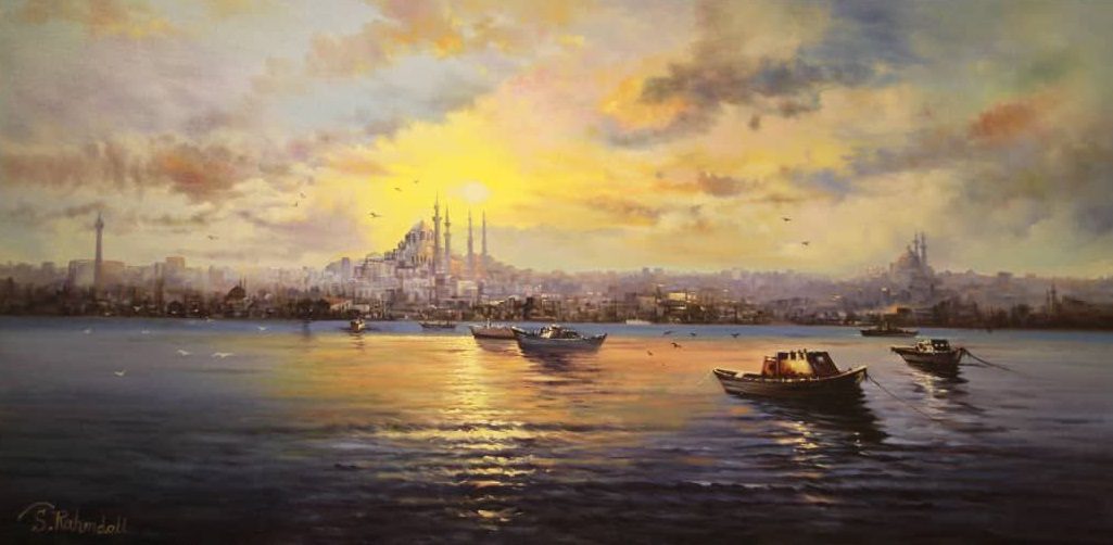 نقاشی رنگ روغن استانبول