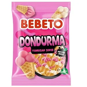 پاستیل ببتو طرح بستنی قیفی ۸۰ گرم بسته 12 عددی | Bebeto