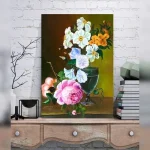 تابلو نقاشی رنگ روغن گلهای زیبا ابعاد 25x35 - تصویر 2